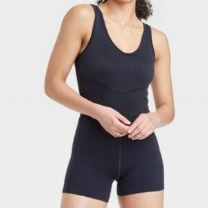 Women's Seamless Short Active Bodysuit Joy Lab Black Small